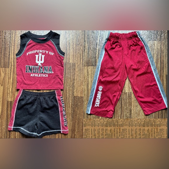 2t Indiana University Hoosiers NCAA tank and shorts outfit and 1 pair of pants - Picture 1 of 14